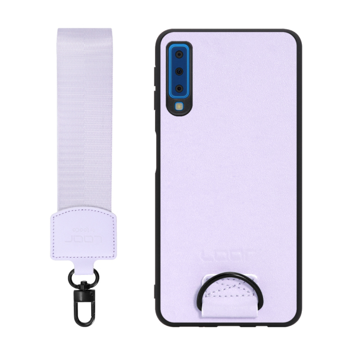 [ LOOF STRAP-SHELL ] Galaxy A7 SM-A750C galaxya7 スマホケース 背面 ケース カバー ハードケース ショルダー スマホショルダー ハンドストラップ  本革 [ Galaxy A7 ]
