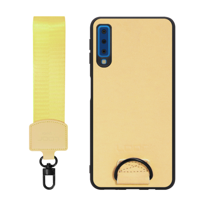 [ LOOF STRAP-SHELL ] Galaxy A7 SM-A750C galaxya7 スマホケース 背面 ケース カバー ハードケース ショルダー スマホショルダー ハンドストラップ  本革 [ Galaxy A7 ]
