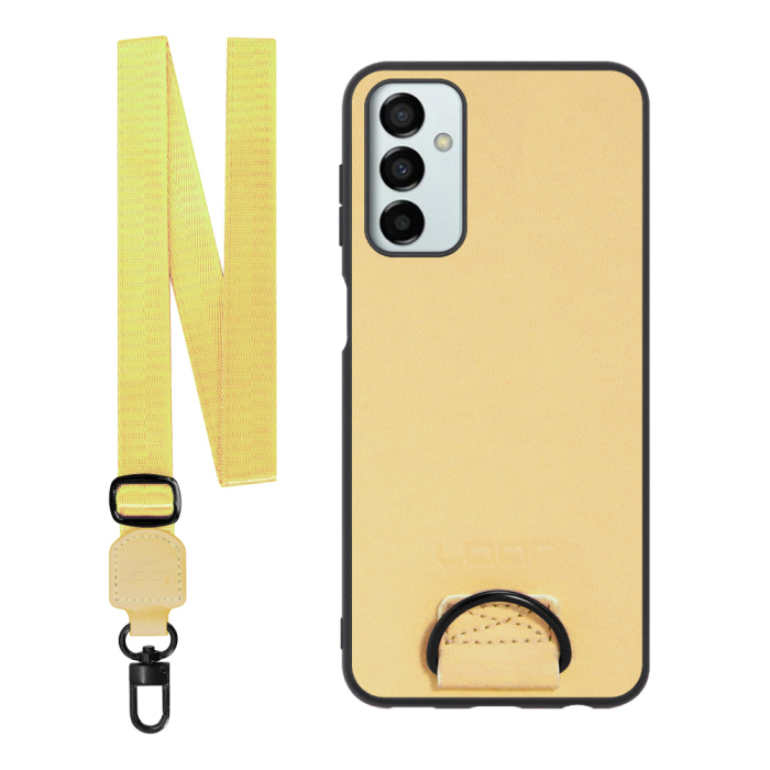 [ LOOF STRAP-SHELL ] Galaxy M23 5G m235g スマホケース 背面 ケース カバー ハードケース ショルダー スマホショルダー ハンドストラップ  本革 [ Galaxy M23 5G ]