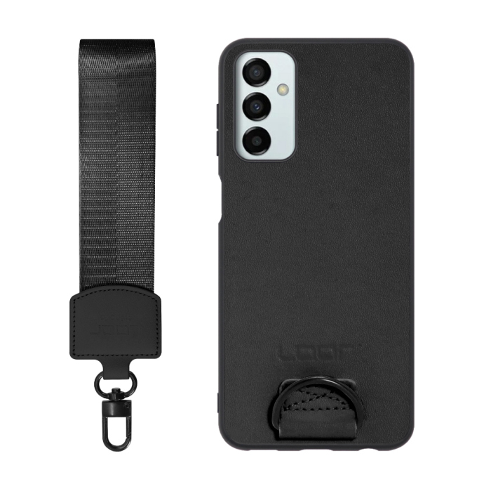 [ LOOF STRAP-SHELL (ショートVer.) ] Galaxy M23 5G m235g スマホケース 背面 ケース カバー ハードケース ハンドストラップ  本革 [ Galaxy M23 5G ]