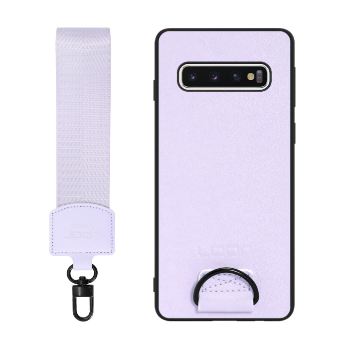 [ LOOF STRAP-SHELL (ショートVer.) ] Galaxy S10 SC-03L / SCV41 galaxys10 スマホケース 背面 ケース カバー ハードケース ハンドストラップ  本革 [ Galaxy S10 ]