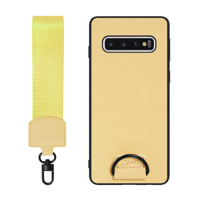 [ LOOF STRAP-SHELL (ショートVer.) ] Galaxy S10 SC-03L / SCV41 galaxys10 スマホケース 背面 ケース カバー ハードケース ハンドストラップ  本革 [ Galaxy S10 ]