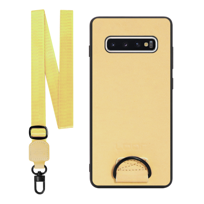 [ LOOF STRAP-SHELL ] Galaxy S10+ SC-04L / SCV42 s10plus s10 plus スマホケース 背面 ケース カバー ハードケース ショルダー スマホショルダー ハンドストラップ  本革 [ Galaxy S10+ ]