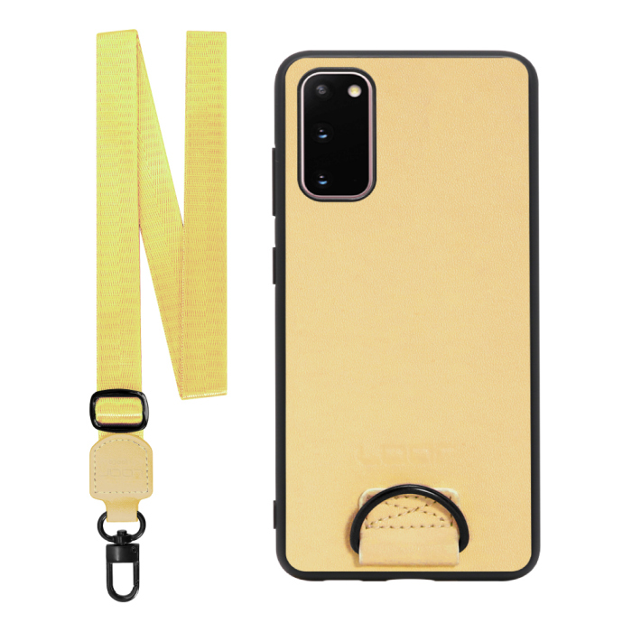 [ LOOF STRAP-SHELL ] Galaxy S20 5G SC-51A / SCG01 s205g スマホケース 背面 ケース カバー ハードケース ショルダー スマホショルダー ハンドストラップ  本革 [ Galaxy S20 5G ]