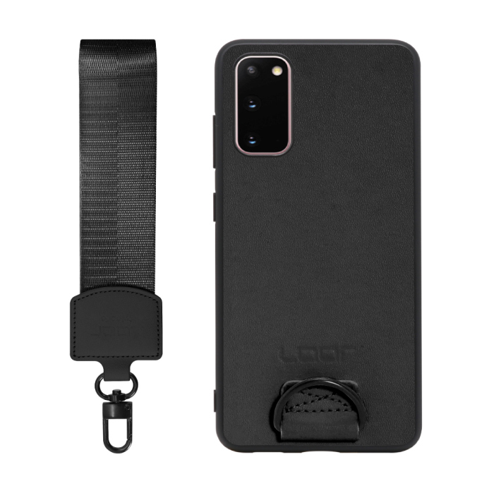 [ LOOF STRAP-SHELL (ショートVer.) ] Galaxy S20 5G SC-51A / SCG01 s205g スマホケース 背面 ケース カバー ハードケース ハンドストラップ  本革 [ Galaxy S20 5G ]