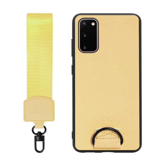 [ LOOF STRAP-SHELL ] Galaxy S20 5G SC-51A / SCG01 s205g スマホケース 背面 ケース カバー ハードケース ショルダー スマホショルダー ハンドストラップ  本革 [ Galaxy S20 5G ]