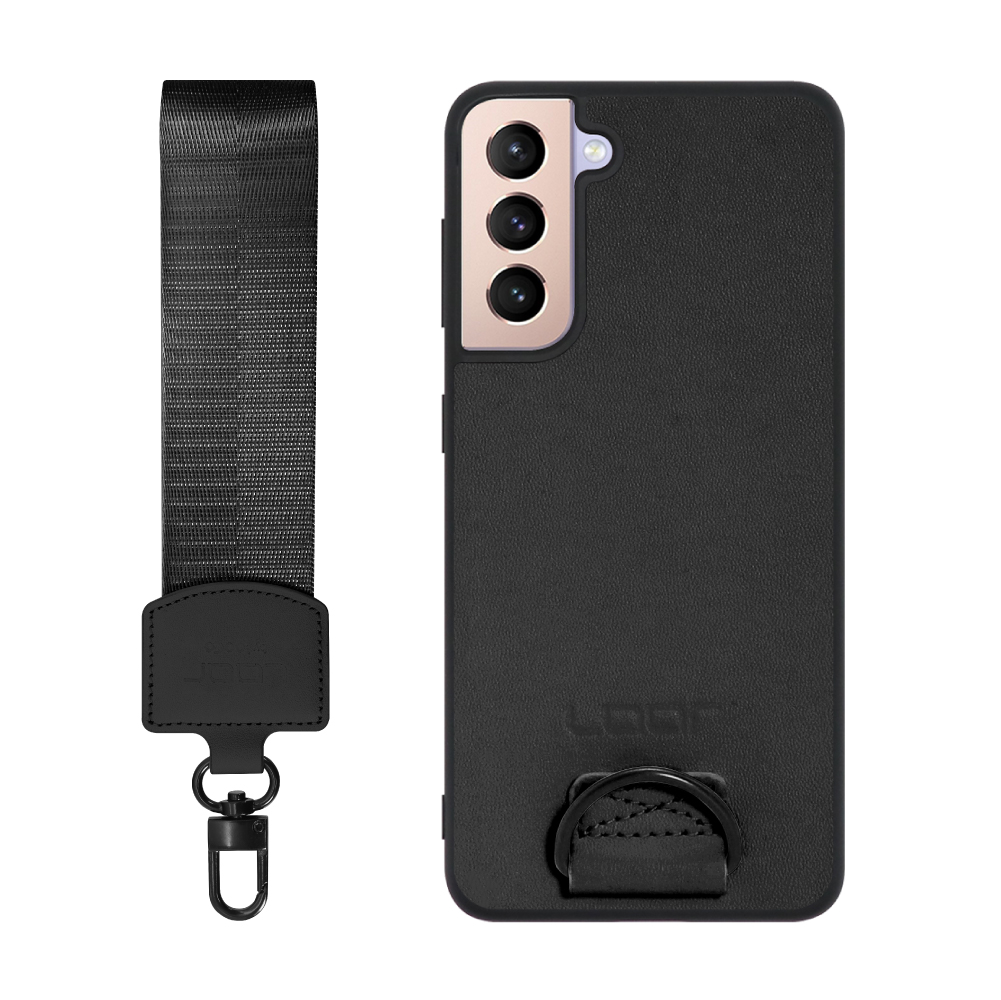 [ LOOF STRAP-SHELL (ショートVer.) ] Galaxy S21 5G SC-51B / SCG09 s215g スマホケース 背面 ケース カバー ハードケース ハンドストラップ  本革 [ Galaxy S21 5G ]