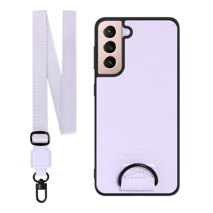 [ LOOF STRAP-SHELL ] Galaxy S21 5G SC-51B / SCG09 s215g スマホケース 背面 ケース カバー ハードケース ショルダー スマホショルダー ハンドストラップ  本革 [ Galaxy S21 5G ]