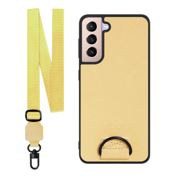 [ LOOF STRAP-SHELL ] Galaxy S21 5G SC-51B / SCG09 s215g スマホケース 背面 ケース カバー ハードケース ショルダー スマホショルダー ハンドストラップ  本革 [ Galaxy S21 5G ]