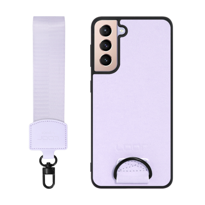 [ LOOF STRAP-SHELL ] Galaxy S21 5G SC-51B / SCG09 s215g スマホケース 背面 ケース カバー ハードケース ショルダー スマホショルダー ハンドストラップ  本革 [ Galaxy S21 5G ]