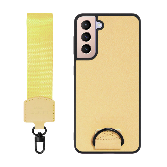 [ LOOF STRAP-SHELL ] Galaxy S21 5G SC-51B / SCG09 s215g スマホケース 背面 ケース カバー ハードケース ショルダー スマホショルダー ハンドストラップ  本革 [ Galaxy S21 5G ]