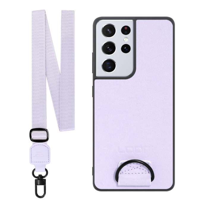 [ LOOF STRAP-SHELL ] Galaxy S21 Ultra 5G SC-52B s21ultra5g s21ultra スマホケース 背面 ケース カバー ハードケース ショルダー スマホショルダー ハンドストラップ  本革 [ Galaxy S21 Ultra 5G ]