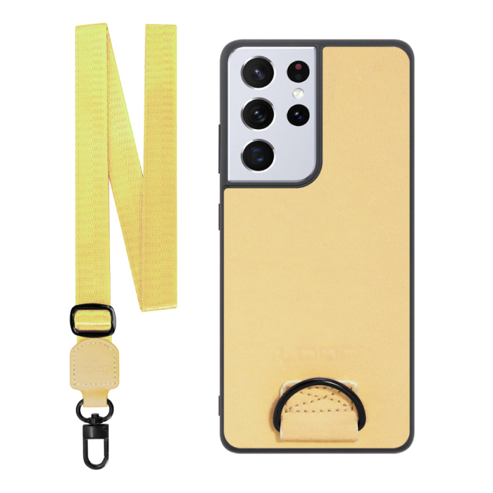 [ LOOF STRAP-SHELL ] Galaxy S21 Ultra 5G SC-52B s21ultra5g s21ultra スマホケース 背面 ケース カバー ハードケース ショルダー スマホショルダー ハンドストラップ  本革 [ Galaxy S21 Ultra 5G ]