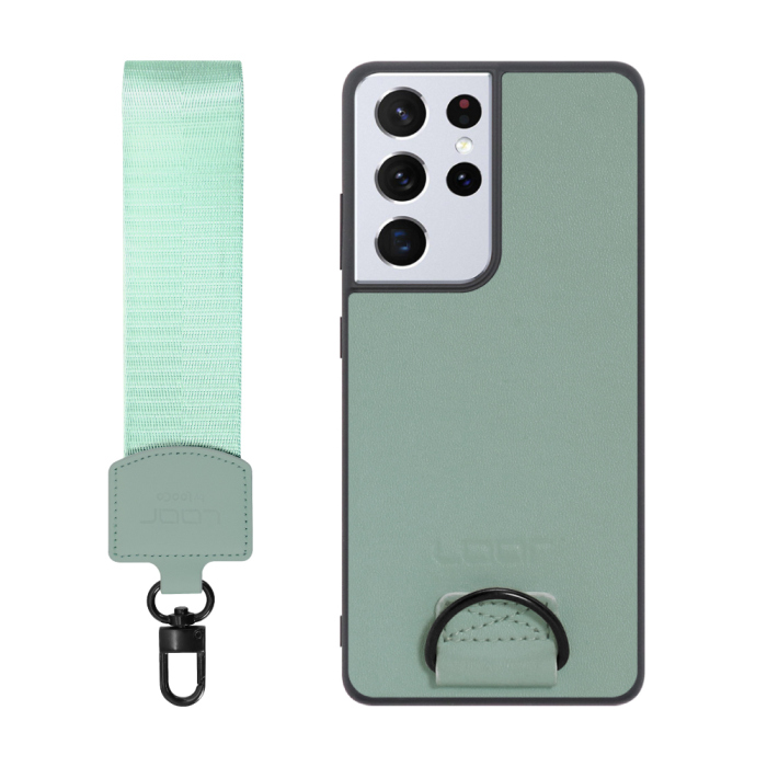 [ LOOF STRAP-SHELL ] Galaxy S21 Ultra 5G SC-52B s21ultra5g s21ultra スマホケース 背面 ケース カバー ハードケース ショルダー スマホショルダー ハンドストラップ  本革 [ Galaxy S21 Ultra 5G ]
