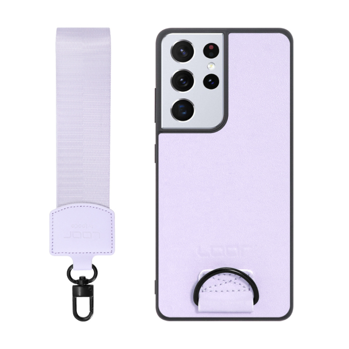 [ LOOF STRAP-SHELL ] Galaxy S21 Ultra 5G SC-52B s21ultra5g s21ultra スマホケース 背面 ケース カバー ハードケース ショルダー スマホショルダー ハンドストラップ  本革 [ Galaxy S21 Ultra 5G ]