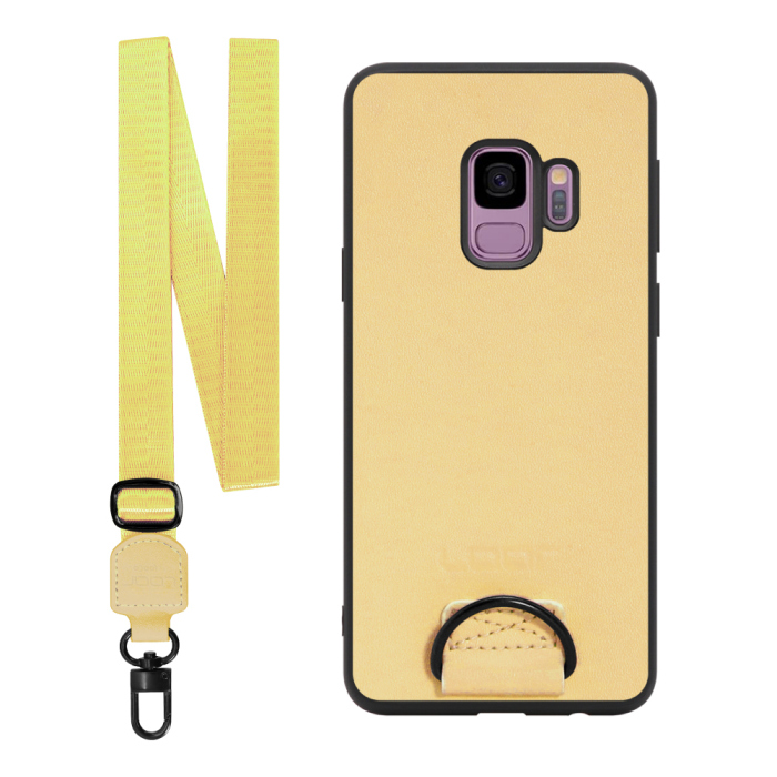 [ LOOF STRAP-SHELL ] Galaxy S9 SC-02K / SCV38 galaxys9 スマホケース 背面 ケース カバー ハードケース ショルダー スマホショルダー ハンドストラップ  本革 [ Galaxy S9 ]