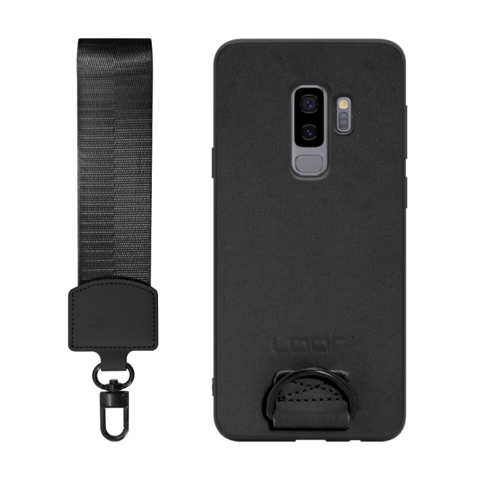 [ LOOF STRAP-SHELL (ショートVer.) ] Galaxy S9+ SC-03K / SCV39 s9plus s9 Plus スマホケース 背面 ケース カバー ハードケース ハンドストラップ  本革 [ Galaxy S9+ ]