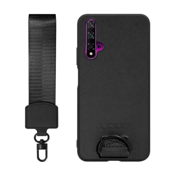 [ LOOF STRAP-SHELL (ショートVer.) ] HUAWEI nova 5T nova5t スマホケース 背面 ケース カバー ハードケース ハンドストラップ  本革 [ HUAWEI nova 5T ]