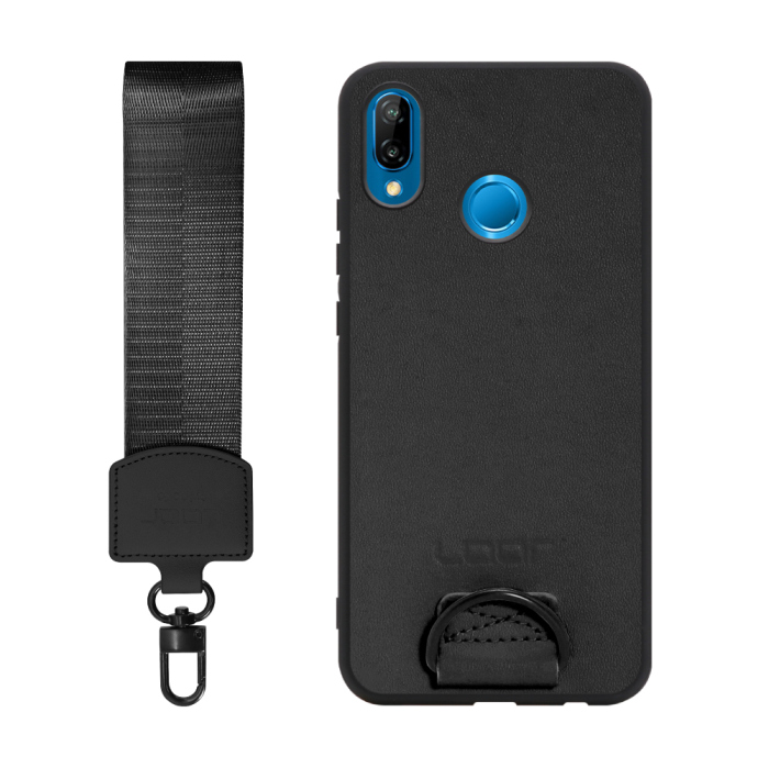 [ LOOF STRAP-SHELL (ショートVer.) ] HUAWEI P20 lite p20lite スマホケース 背面 ケース カバー ハードケース ハンドストラップ  本革 [ HUAWEI P20 lite ]