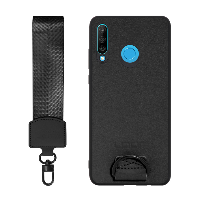 [ LOOF STRAP-SHELL (ショートVer.) ] HUAWEI P30 lite / P30 lite Premium p30lite p30litepremium スマホケース 背面 ケース カバー ハードケース ハンドストラップ  本革 [ HUAWEI P30 lite / lite Premium ]