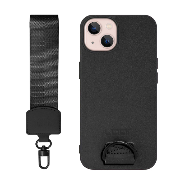 [ LOOF STRAP-SHELL (ショートVer.) ] iPhone 13 iphone13 スマホケース 背面 ケース カバー ハードケース ハンドストラップ  本革 [ iPhone 13 ]