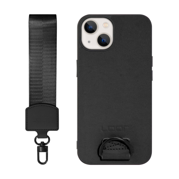 [ LOOF STRAP-SHELL (ショートVer.) ] iPhone 13 mini iphone13mini 13mini ミニ スマホケース 背面 ケース カバー ハードケース ハンドストラップ  本革 [ iPhone 13 mini ]