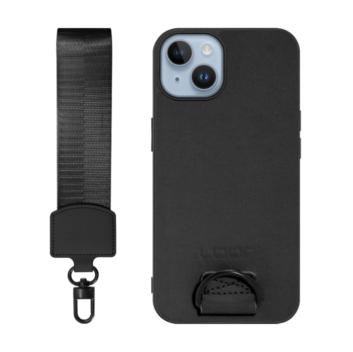 [ LOOF STRAP-SHELL (ショートVer.) ] iPhone 14 iphone14 スマホケース 背面 ケース カバー ハードケース ハンドストラップ  本革 [ iPhone 14 ]