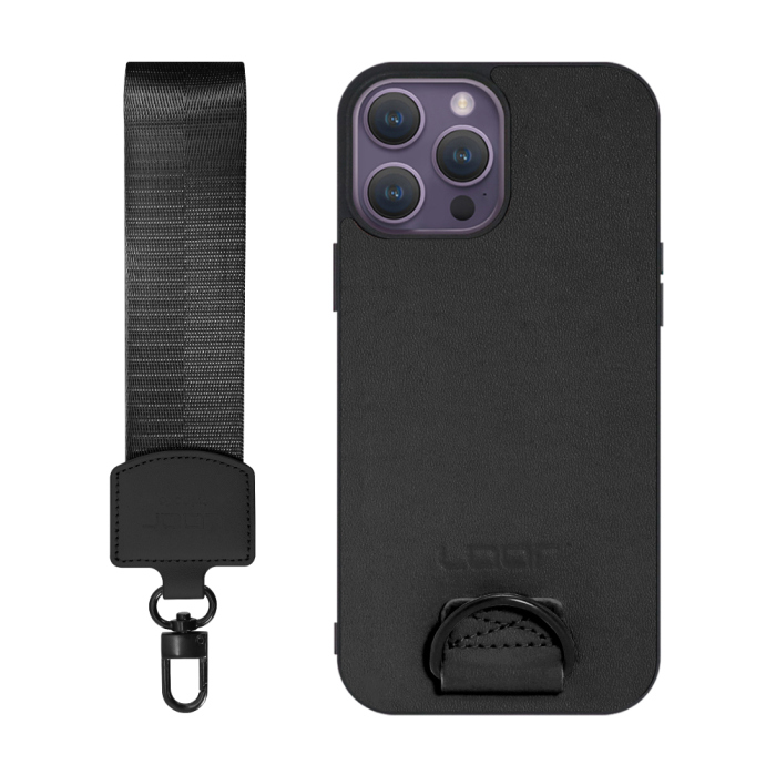 [ LOOF STRAP-SHELL (ショートVer.) ] iPhone 14 Pro Max iphone14promax 14promax プロマックス スマホケース 背面 ケース カバー ハードケース ハンドストラップ  本革 [ iPhone 14 Pro Max ]