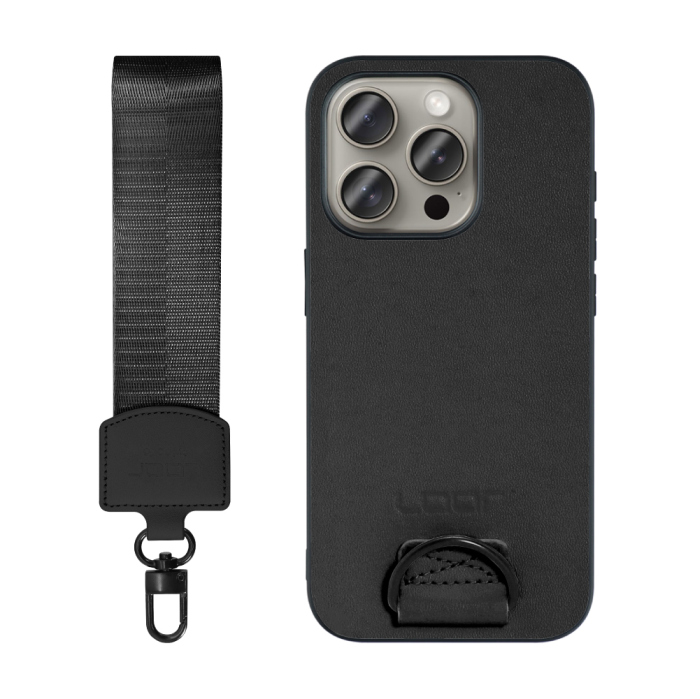 [ LOOF STRAP-SHELL (ショートVer.) ] iPhone 15 Pro iPhone15 Pro アイフォン15 プロ iPhone 15 Pro 15Pro アイフォン 15 スマホケース 背面 ケース カバー ハードケース ハンドストラップ  本革 [ iPhone 15 Pro ]