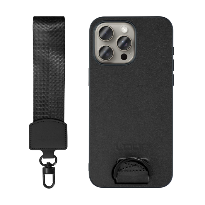 [ LOOF STRAP-SHELL (ショートVer.) ] iPhone 15 Pro Max iPhone15 Pro Max アイフォン15 プロ マックス iPhone 15 15ProMax アイフォン 15 スマホケース 背面 ケース カバー ハードケース ハンドストラップ  本革 [ iPhone 15 Pro Max ]