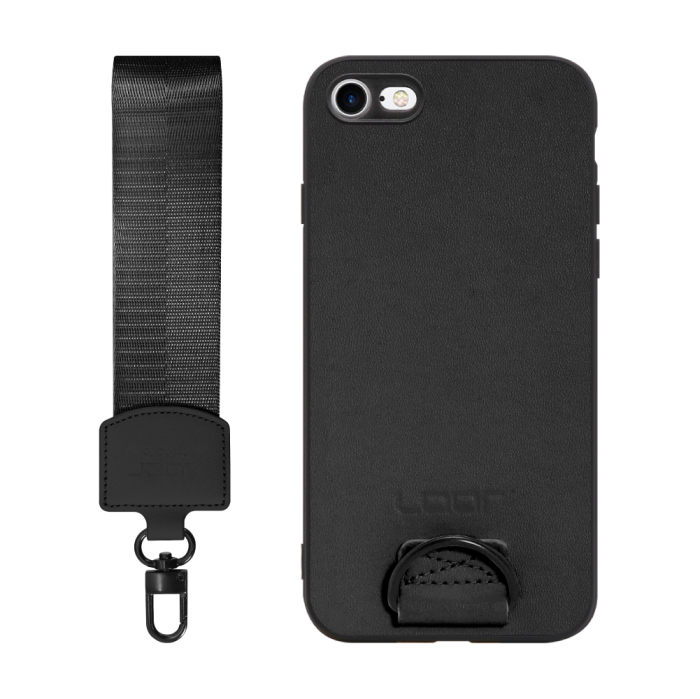[ LOOF STRAP-SHELL (ショートVer.) ] iPhone 7 / 8 / SE (第2/3世代) iphone7 iphone8 iphonese se2 se3 スマホケース 背面 ケース カバー ハードケース ハンドストラップ  本革 [ iPhone 7 / 8 / SE (第2/3世代) ]
