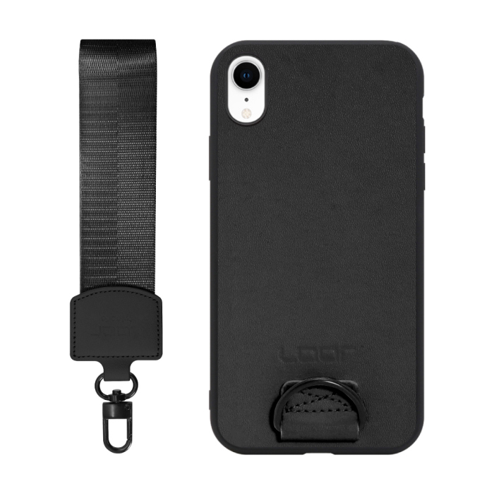[ LOOF STRAP-SHELL (ショートVer.) ] iPhone XR iPhonexr スマホケース 背面 ケース カバー ハードケース ハンドストラップ  本革 [ iPhone XR ]