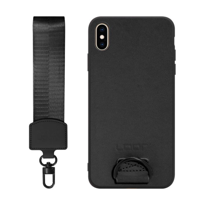 [ LOOF STRAP-SHELL (ショートVer.) ] iPhone XS Max iPhonexsmax xsmax スマホケース 背面 ケース カバー ハードケース ハンドストラップ  本革 [ iPhone XS Max ]