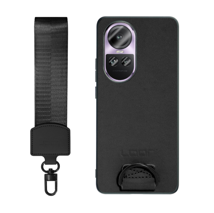 [ LOOF STRAP-SHELL (ショートVer.) ] OPPO Reno10 Pro 5G Reno10 Pro 10Pro スマホケース 背面 ケース カバー ハードケース ハンドストラップ  本革 [ OPPO Reno10 Pro 5G ]
