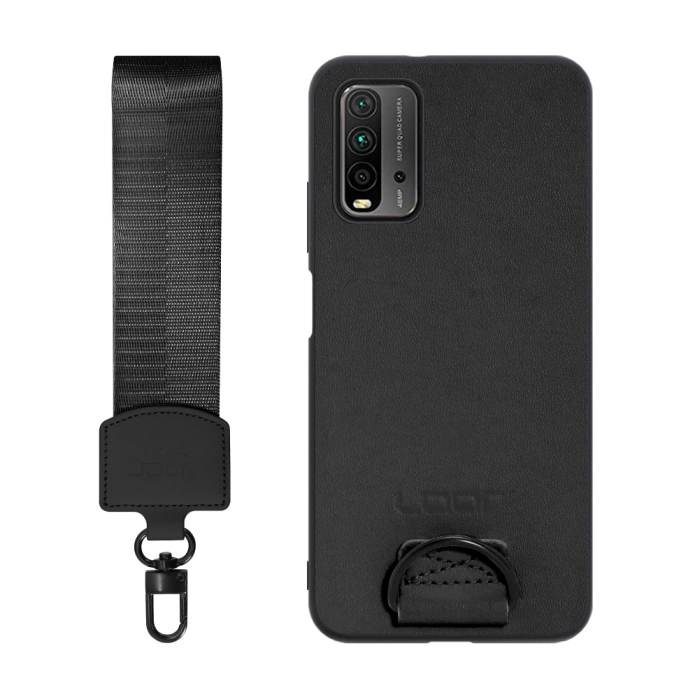 [ LOOF STRAP-SHELL (ショートVer.) ] Xiaomi Redmi 9T redmi9t スマホケース 背面 ケース カバー ハードケース ハンドストラップ  本革 [ Redmi 9T ]