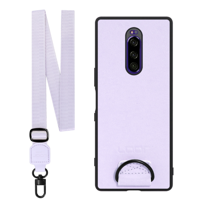[ LOOF STRAP-SHELL ] Xperia 1 / 1 Professional Edition xperia1 スマホケース 背面 ケース カバー ハードケース ショルダー スマホショルダー ハンドストラップ  本革 [ Xperia 1 / 1 Professional Edition ]