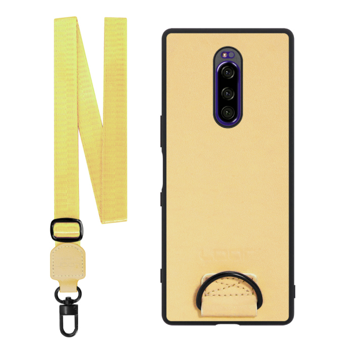[ LOOF STRAP-SHELL ] Xperia 1 / 1 Professional Edition xperia1 スマホケース 背面 ケース カバー ハードケース ショルダー スマホショルダー ハンドストラップ  本革 [ Xperia 1 / 1 Professional Edition ]