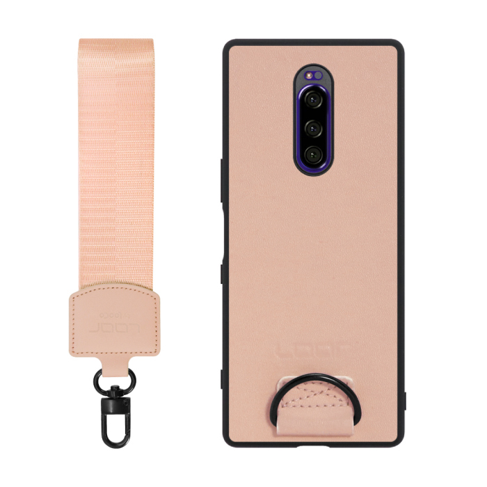 [ LOOF STRAP-SHELL ] Xperia 1 / 1 Professional Edition xperia1 スマホケース 背面 ケース カバー ハードケース ショルダー スマホショルダー ハンドストラップ  本革 [ Xperia 1 / 1 Professional Edition ]