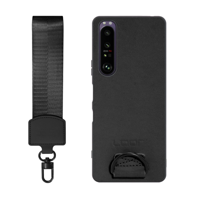 [ LOOF STRAP-SHELL (ショートVer.) ] Xperia 1 III SO-51B / SOG03 / XQ-BC42 xperia1III 1III xperia1 スマホケース 背面 ケース カバー ハードケース ハンドストラップ  本革 [ Xperia 1 III ]
