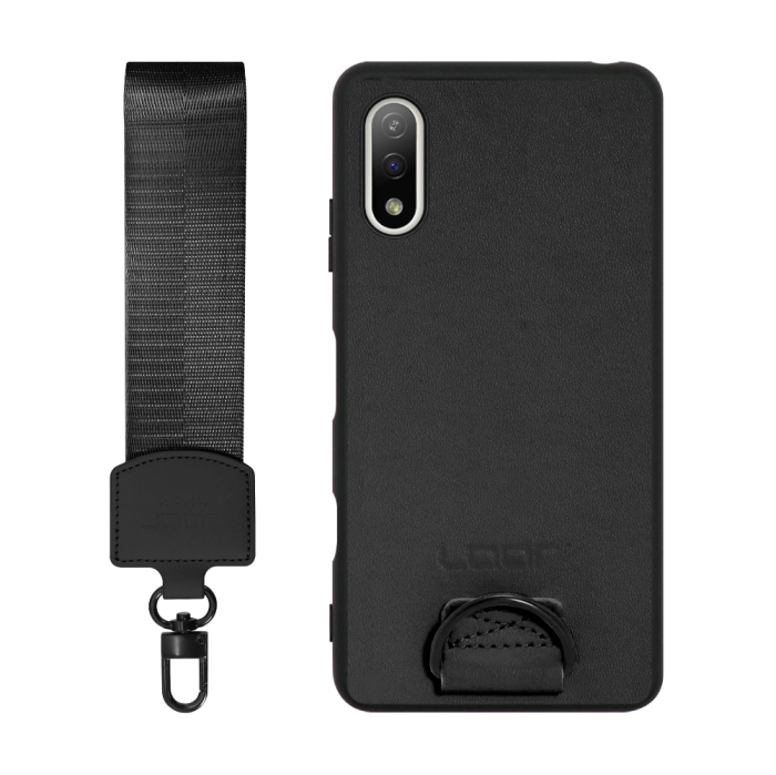 [ LOOF STRAP-SHELL (ショートVer.) ] Xperia Ace II SO-41B aceⅡ ace2 スマホケース 背面 ケース カバー ハードケース ハンドストラップ  本革 [ Xperia Ace Ⅱ ]