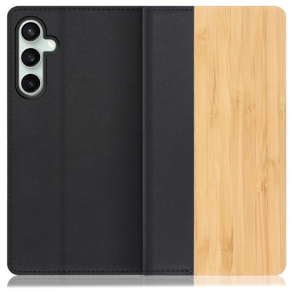 [ LOOF NATURE ] Galaxy S23 FE s23fe スマホケース ケース カバー 手帳型ケース カード収納 マグネット付き 天然木 本革 ベルトなし [ Galaxy S23 FE ]