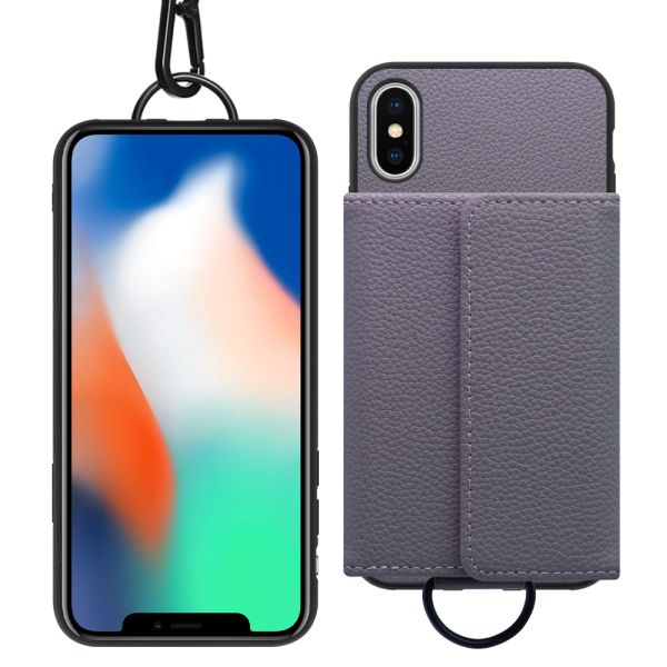 [ LOOF WALLET-SHELL ] iPhone X / XS iPhonex iPhonexs  ケース カバー スマホケース ショルダー スマホショルダー 本革 背面収納 財布 カード入れ [ iPhone X / XS ]