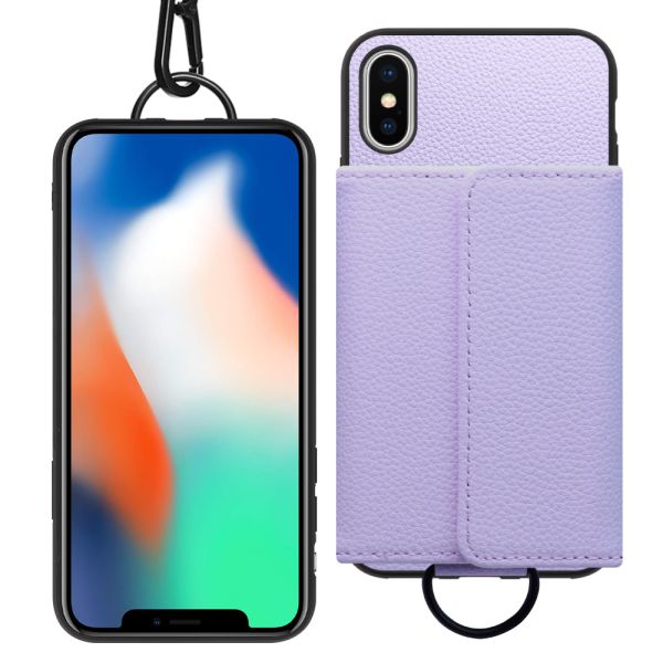 [ LOOF WALLET-SHELL ] iPhone X / XS iPhonex iPhonexs  ケース カバー スマホケース ショルダー スマホショルダー 本革 背面収納 財布 カード入れ [ iPhone X / XS ]