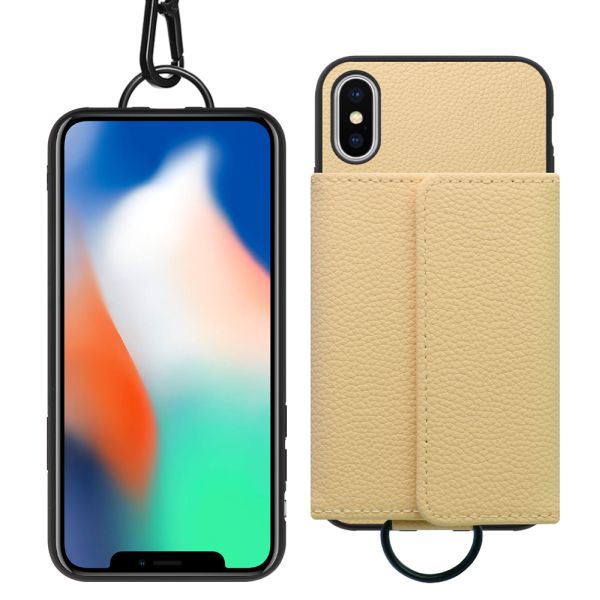 [ LOOF WALLET-SHELL ] iPhone X / XS iPhonex iPhonexs  ケース カバー スマホケース ショルダー スマホショルダー 本革 背面収納 財布 カード入れ [ iPhone X / XS ]