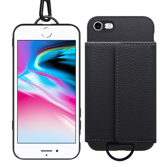 [ LOOF WALLET-SHELL ] iPhone 7 / 8 / SE (第2/3世代) iphone7 iphone8 iphonese se2 se3  ケース カバー スマホケース ショルダー スマホショルダー 本革 背面収納 財布 カード入れ [ iPhone 7 / 8 / SE (第2/3世代) ]