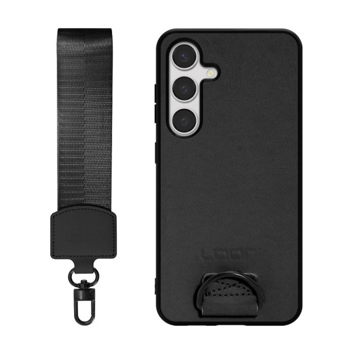 [ LOOF STRAP-SHELL (ショートVer.) ] Galaxy S24 s24 スマホケース 背面 ケース カバー ハードケース ハンドストラップ  本革 [ Galaxy S24 ]