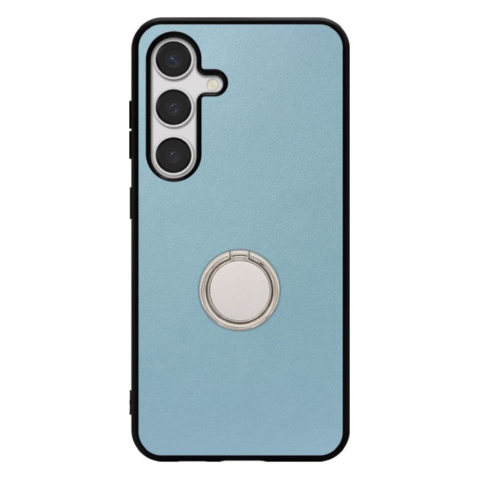 [ LOOF RING-SHELL (シンプル Ver.) ] Galaxy S24 s24 スマホケース 背面 ケース カバー ハードケース スマホリング リング付き 本革 ストラップホール [ Galaxy S24 ]