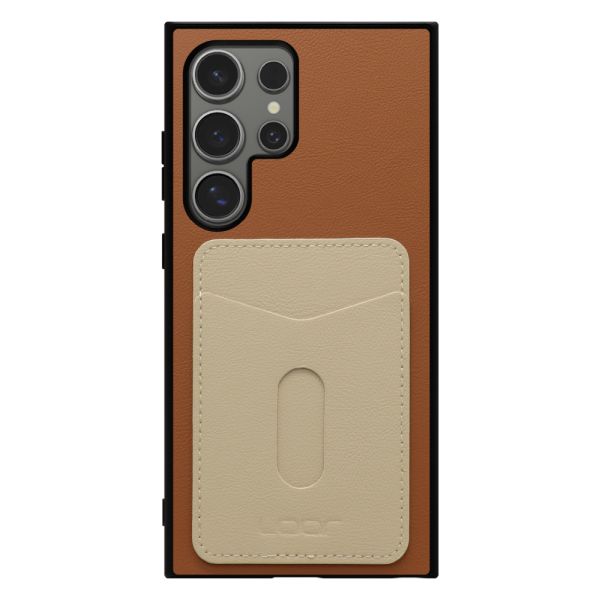 [ LOOF PASS-SHELL スライド (LEATHER Ver.) ] Galaxy S24 Ultra s24ultra スマホケース 背面 ケース カバー ハードケース カード収納 カードホルダー ストラップホール [ Galaxy S24 Ultra ]