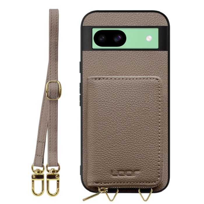 [ LOOF LUXURY-SHELL POUCH ] Google Pixel 8a  ケース ショルダー スマホショルダー 背面 収納 ポーチ付き カバー スマホケース ストラップ 本革 [ Google Pixel 8a ]
