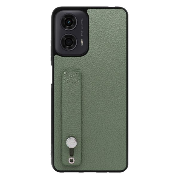 [ LOOF HOLD-SHELL ] moto g24 motorola g24 スマホケース 背面 ケース カバー ハードケース 背面ベルト 本革 ストラップホール [ moto g24 ]